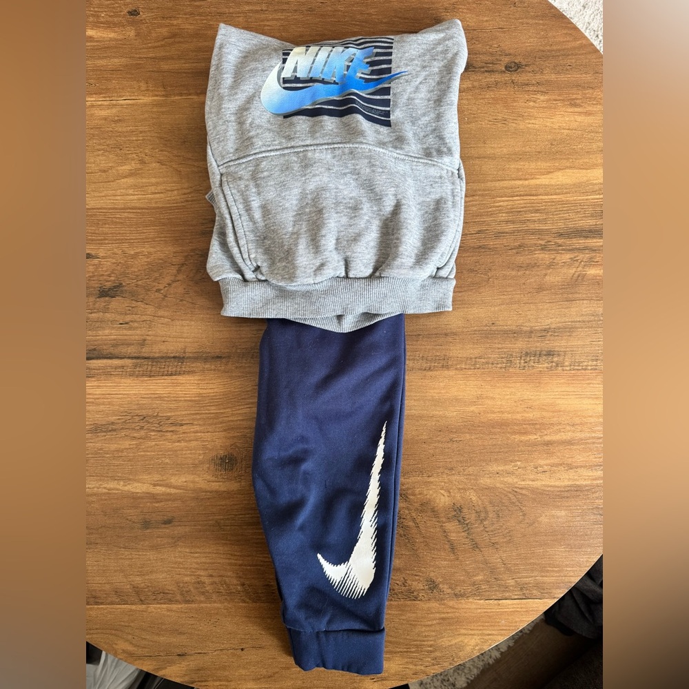 Nike Kids' Blue and Gray Joggers